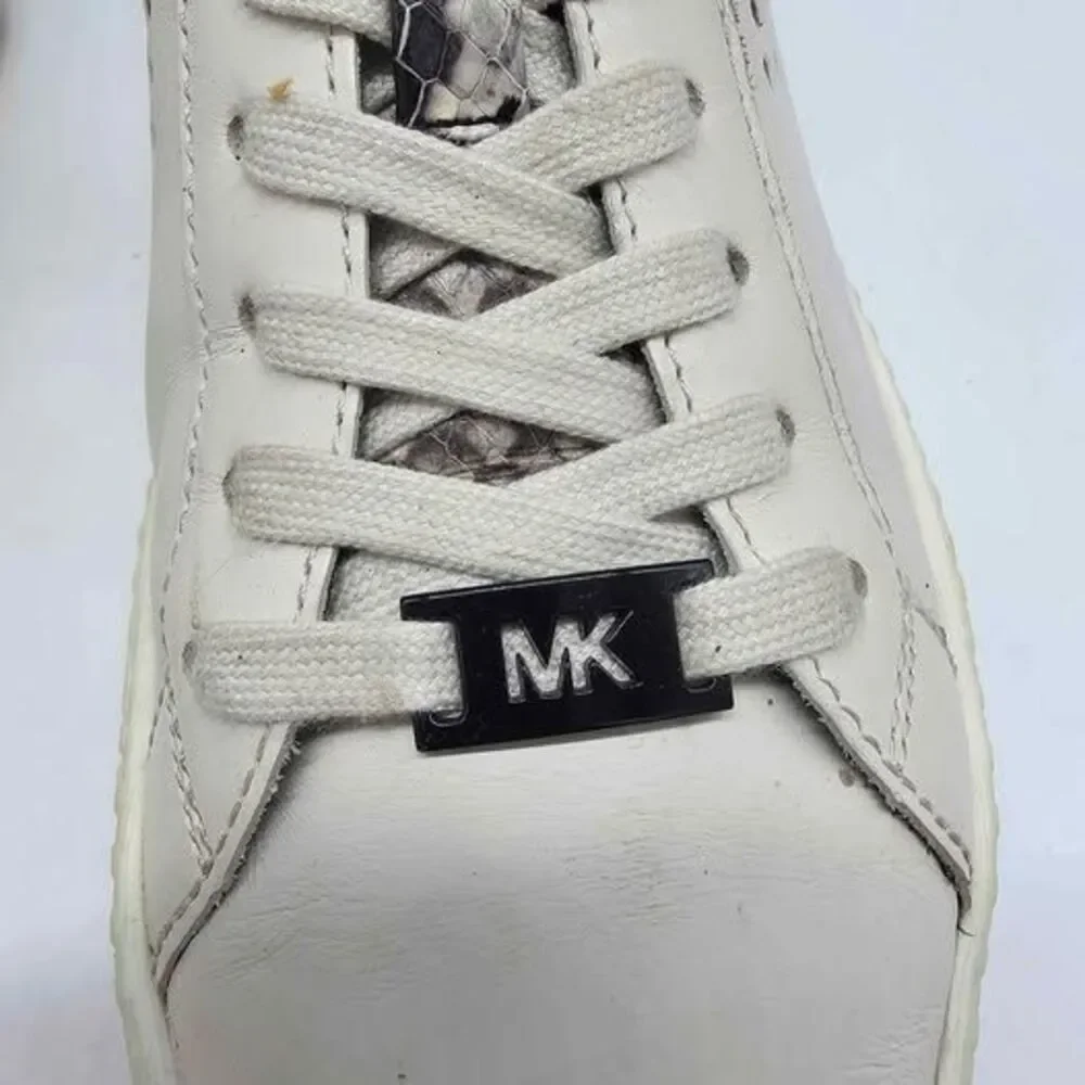 Michael Kors Scotty Lace Up Platform Sneakers Snakeskin Leather 8M